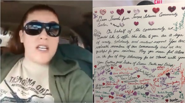 arizona mosque vandalism, arizona mosque vandalised by two women, arizona mosque vandalised video, arizona gets messages of support, arizona mosque gets messages of support after vandalism,arizona mosque Facebook pAGE, Indian Express, Indian Express news