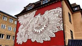 NeSpoon, NeSpoon facebook, NeSpoon street artist, NeSpoon lace artist, NeSpoon colours walls of city, NeSpoon street art, pottery and jewellery, NeSpoon Mumbai, NeSpoon goa pictures, pictures of the street artist, Indian express, Indian express news