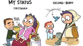 singlings difference, kids brought up difference, raising kids comics, Artist Weng Chen, a VR game designer who is based in the USA is a mother of two girls has correctly noted the difference between the way parents raise their first child and second in a photo series.