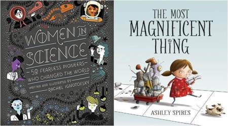 Book covers of Women in Science (L) and The Most Magnificient Thing. 