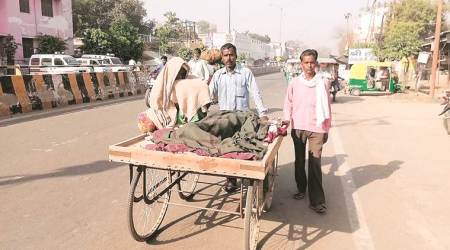 No ambulance, hearse, UP man carries wife’s body on handcart
