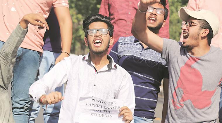 CBSE re-tests: Students stage protest in Ludhiana