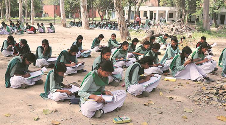 Final exams in govt schools of Punjab: On the floor, under the sun & trees