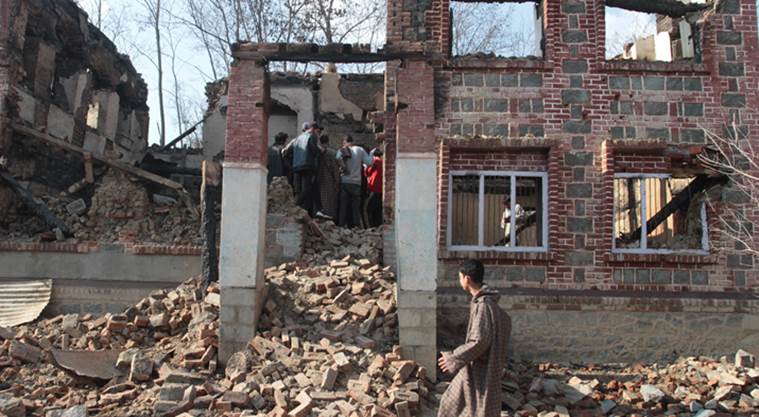 kashmiri poet's house destroyed in encounter