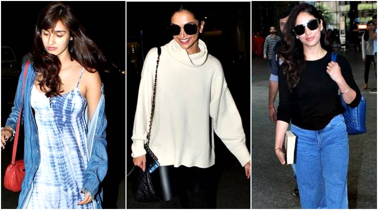 airport fashion, airport style, deepika padukone, disha patani, yami gautam, rani mukerji, Bipasha basu, daisy shah, kajal agarwal, celeb fashion, bollywood fashion, bollywood airport style, indian express, indian express news