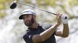 Dustin Johnson watches his drive on the sixth hole during round-robin play at the Dell Technologies Match Play golf tournament.