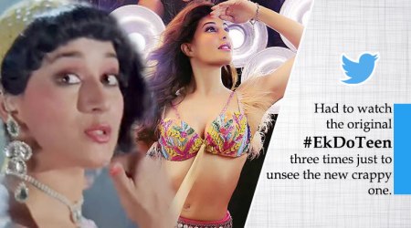 Ek Do Teen: Jacqueline Fernandez steps into Madhuri Dixit’s shoes and Twitterati are not happy with the result