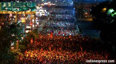 Maharashtra Farmers Protest, Farmers Protests Photos, Mumbai Farmers Protest, Kisaan March, All India Kisan Sabha, AIKS, Kisaan March photos, Mumbai Protest, Farmers March, Indian Express