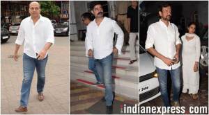 Ashutosh Gowariker, Sushant Singh and Kay Kay Menon attend Narendra Jha’s prayer meet