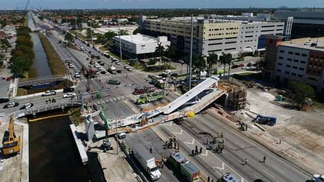 florida bridge collapse photos, miami images, florida pictures, pedestrian bridge collapse pics, florida international university, florida foot over bridge images, pedestrian bridge pictures, indian express