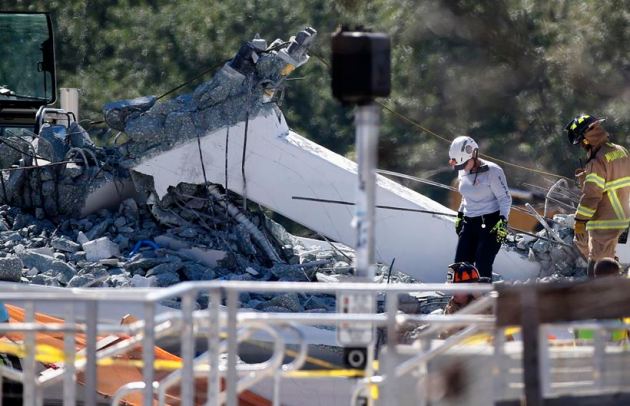florida bridge collapse photos, miami images, florida pictures, pedestrian bridge collapse pics, florida international university, florida foot over bridge images, pedestrian bridge pictures, indian express