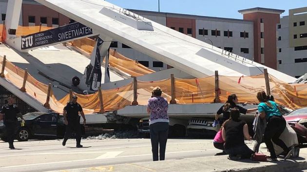 florida bridge collapse photos, miami images, florida pictures, pedestrian bridge collapse pics, florida international university, florida foot over bridge images, pedestrian bridge pictures, indian express