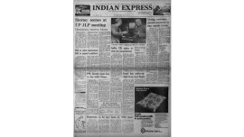 Front page of The Indian Express on March 17, 1977