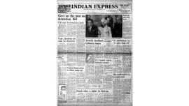 indian express forty years ago, indian front page, indian express on march 26, 1977, indian express editorial