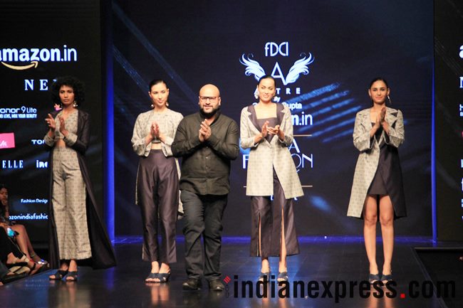 Amazon India Fashion Week AW’18, AIFW 2018, AIFW Day 4, Charu Vij, Diksha Khanna, Gautam Gupta, Kanika Goyal, Pinnacle by Shruti Sancheti, Priyam Narayan, Sahil Kochhar, celeb fashion, fashion week, indian express, indian express news