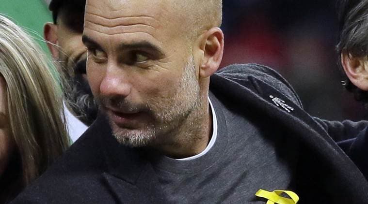 Pep Guardiola’s yellow ribbon is political symbol, says FA chief Martin Glenn