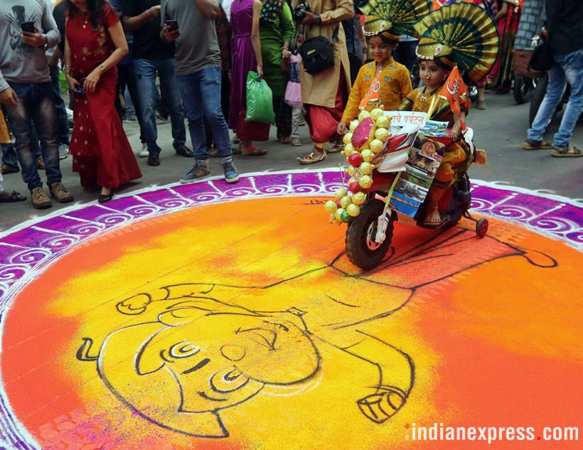 gudi padwa, happy gudi padwa 2018, gudi padwa photos, gudi padwa images, mumbai gudi padwa, Maharashtrian New Year, indian express, mumbai photos