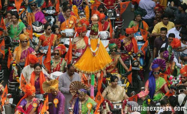 gudi padwa, happy gudi padwa 2018, gudi padwa photos, gudi padwa images, mumbai gudi padwa, Maharashtrian New Year, indian express, mumbai photos