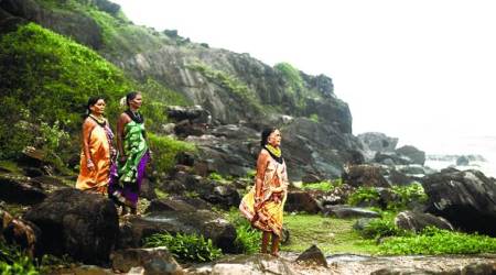 Notes from an old land: Sukri Gouda (in front) with other Halakki women. (Source: Madhumita Nandi)