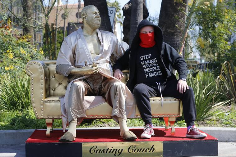 Oscars 2018 Artists put up Harvey Weinstein’s ‘casting couch’ statue