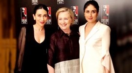 Hillary Clinton India, Hillary Clinton Indian fashion, Karisma Kapoor, Karisma Kapoor fashion, Karisma Kapoor Hillary Clinton, Kareena Kapoor Khan, Kareena Kapoor Khan fashion, Kareena Kapoor Khan Hillary Clinton, indian express, indian express news