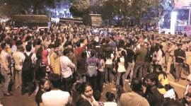 jnu protest, delhi jnu protest, jnu student lathicharged, delhi police jnu, JNU Professor Atul Johri, Laxmi Bai Nagar, jnu student protest, jawahar lal nehru university, delhi news