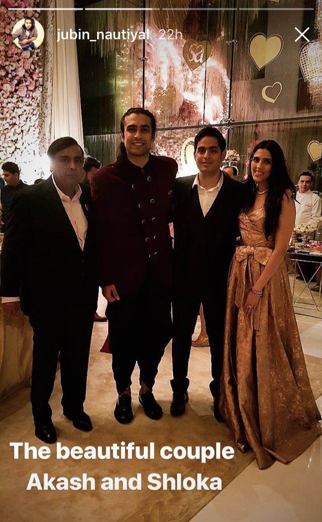 jubin nautiyal at akash ambani engagement