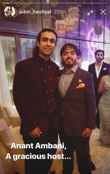 jubin nautiyal at akash ambani engagement
