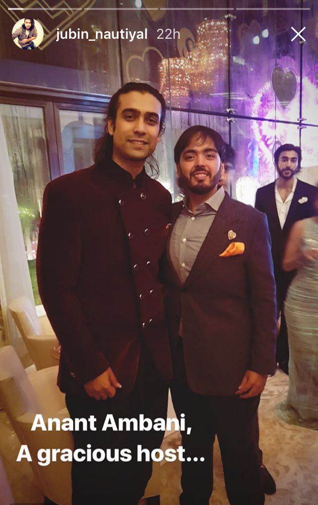 jubin nautiyal at akash ambani engagement