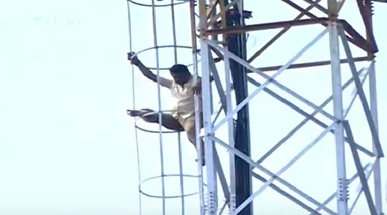 Kerala man climbs BSNL tower to attempt suicide