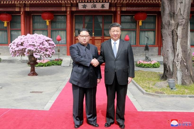 Kim Jong Un, Xi Jinping, North Korea, China, Kim meets Xi, Kim in China pictures, Kim Xi pictures, World news, Indian Express
