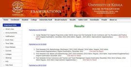 kerala university bcom result, kerala university result, kerala university 1st sem result, exams.keralauniversity.ac.in