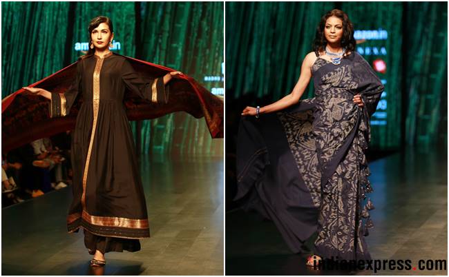 Amazon India Fashion Week AW’18, AIFW 2018, AIFW Day 3, Madhu Jain, Tom Tailor, Sonam Dubal, Abhi Singh, ILK and Aartivijay Gupta, celeb fashion, bollywood fashion, indian express, indian express news