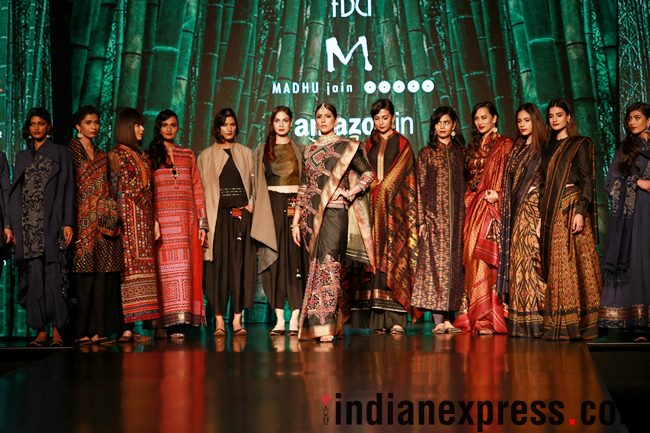 Amazon India Fashion Week AW’18, AIFW 2018, AIFW Day 3, Madhu Jain, Tom Tailor, Sonam Dubal, Abhi Singh, ILK and Aartivijay Gupta, celeb fashion, bollywood fashion, indian express, indian express news