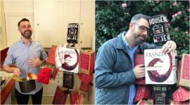 man makes boyfriend our of wine box, man wine box relationship, man wine box funny pictures, viral pictures, twitter viral pictures, indian express, trending news