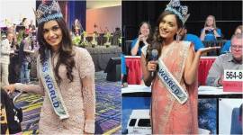 Manushi Chhillar, Manushi Chhillar latest photos, Manushi Chhillar fashion, Manushi Chhillar Anita Dongre sari, Manushi Chhillar Variety Telethon Iowa, indian express, indian express news