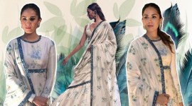 floral printed white, summer ethnic dresses, Mira Rajput, Mira Rajput fashion, Mira Rajput white anarkali, Janhvi Kapoor, Janhvi Kapoor fashion, Janhvi Kapoor latest photso, Neha Dhupia, Neha Dhupia floral printed sari, Mini Mathur fashion, indian express, indian express news