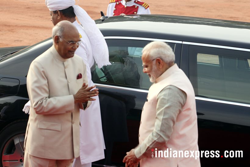 king abdullah photos, jordan king images, abdullah 2 india visit pics, king abdullah modi meet images, jordan kind prez kovind images, rashtrapati bhavan, ceremonial welcome, guard of honour, indian express
