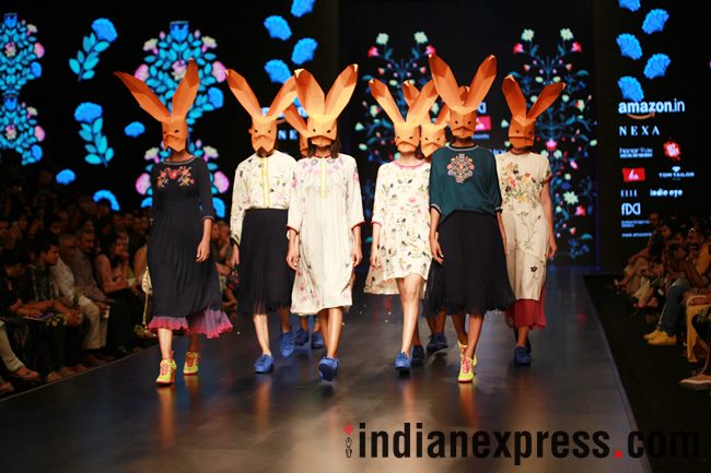Amazon India Fashion Week AW’18, AIFW 2018, AIFW Day 3, Anju Modi, Shivan and Narresh, Nida Mahmood, Wendell Rodricks, Pinnacle by Shruti Sancheti, Esha Amiin, Gaurav Jai Gupta, celeb fashion, bollywood fashion, indian express, indian express news