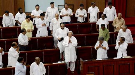 Odisha assembly, Odisha assembly uproar, BJD, Odisha minister spat, Naveen Patnaik, odisha government, odisha potato mission, india news, Indian express