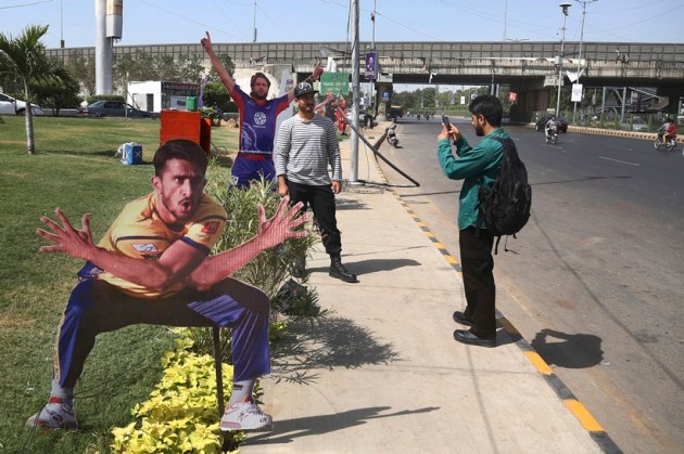 The city is being given a festive look for the final of the Pakistan Super League.