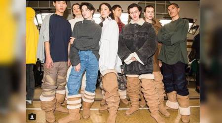 Paris Fashion Week 2018, Ugg boots, Y/ProjectxUgg, Y/Project, Jeremy Scott, Kate Moss, Selena Gomez, Jennifer Aniston, trendy footwear, bizarre footwear, celeb fashion, hollywood fashion, indian express, indian express news