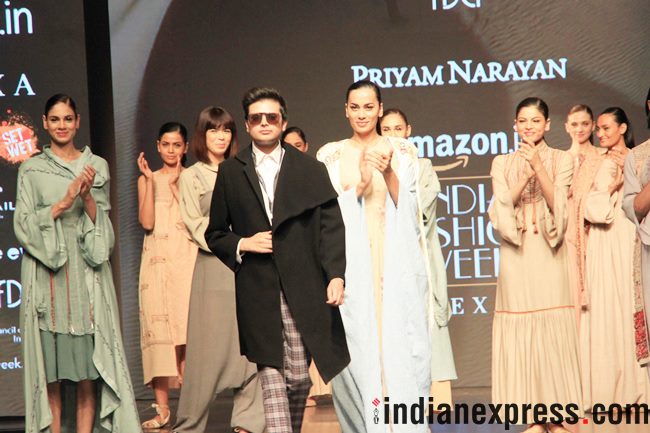 Amazon India Fashion Week AW’18, AIFW 2018, AIFW Day 4, Charu Vij, Diksha Khanna, Gautam Gupta, Kanika Goyal, Pinnacle by Shruti Sancheti, Priyam Narayan, Sahil Kochhar, celeb fashion, fashion week, indian express, indian express news