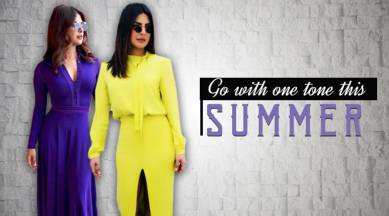 Priyanka Chopra, Priyanka Chopra latest photos, Priyanka Chopra fashion, Priyanka Chopra monotone outfits, Priyanka Chopra pantsuits, Priyanka Chopra dresses, Priyanka Chopra fashion inspirations, indian express, indian express news