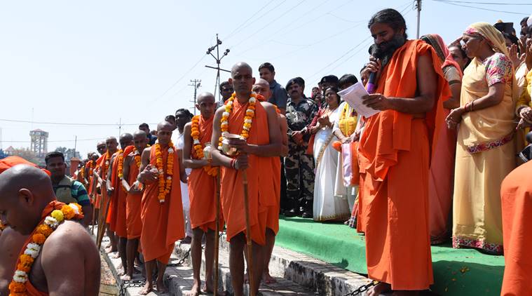Ramdev gives ‘diksha’ for sanyas to first batch of 92 disciples