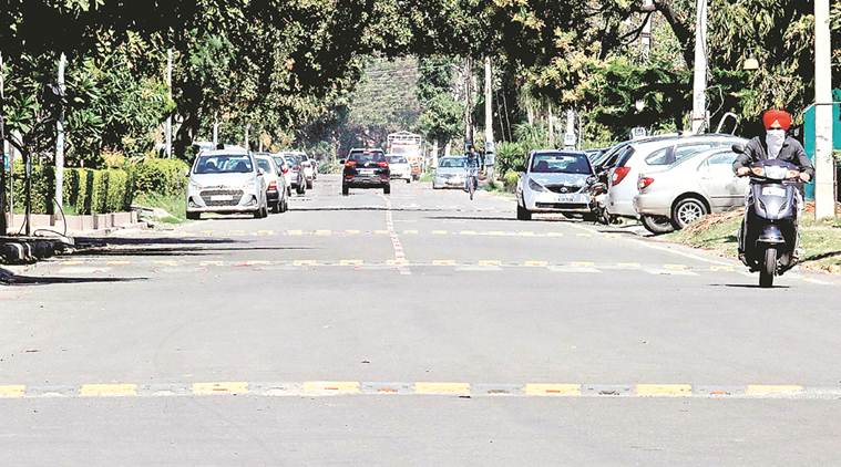 rumble strips, Panchkula, panchkula roads, panchkula nes, haryana news, indian express