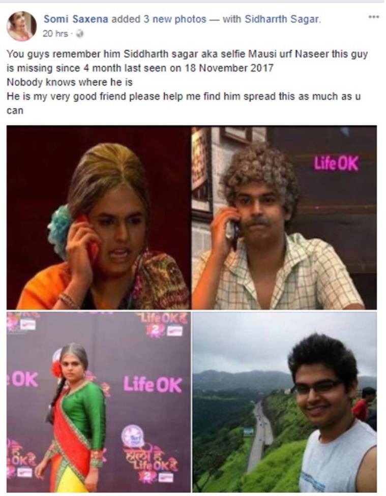 sidharth sagar missing post