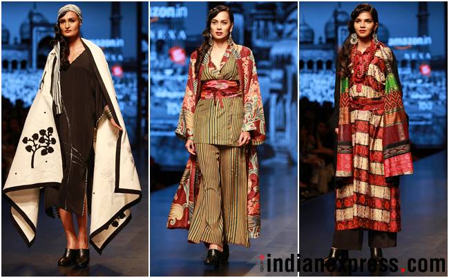 Amazon India Fashion Week AW’18, AIFW 2018, AIFW Day 3, Madhu Jain, Tom Tailor, Sonam Dubal, Abhi Singh, ILK and Aartivijay Gupta, celeb fashion, bollywood fashion, indian express, indian express news