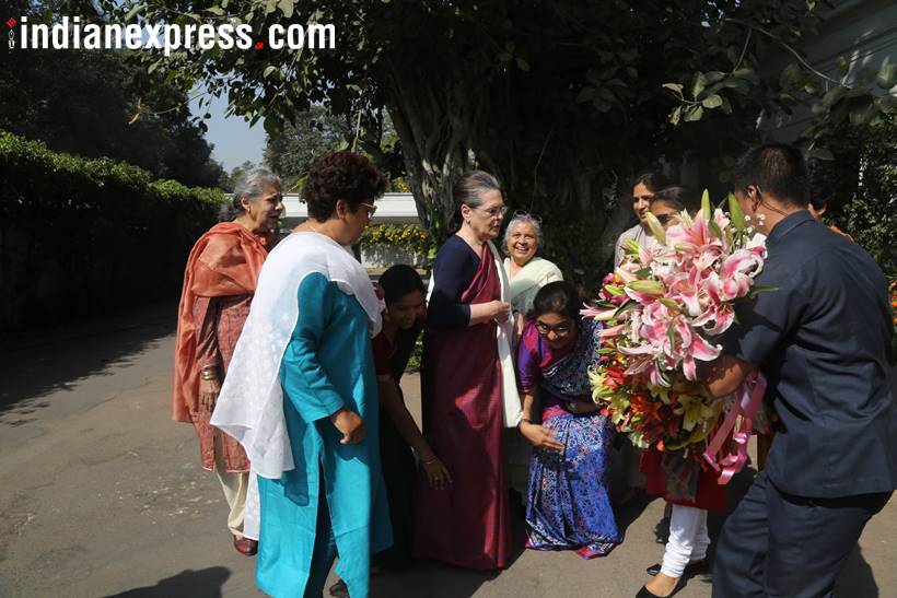 Sonia Gandhi, Congress, International Womens Day, Womens Day photos, Indian Express