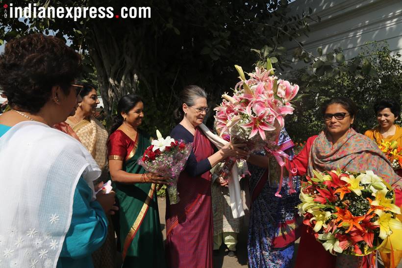Sonia Gandhi, Congress, International Womens Day, Womens Day photos, Indian Express